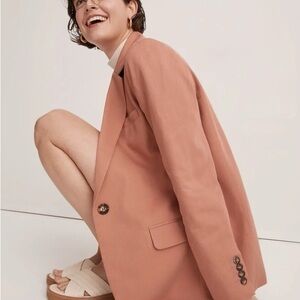 NWT Madewell The Larsen Blazer in Dried Rose Size Medium